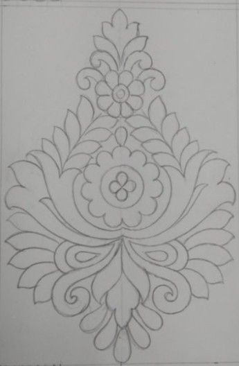 Design On Paper, Free Hand Designs, Kalamkari Painting, Muster Tattoos, Fabric Paint Designs, Flower Drawing Design, Simple Embroidery Designs, Jewelry Design Drawing, Diy Embroidery Patterns