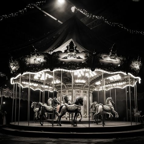 Black And White Circus Tent, Night Circus Aesthetic, Grayson Aesthetic, Clowncore Wallpaper, Mary Go Round, Fnaf Au, Circus Aesthetic, Book Of Circus, Dark Circus