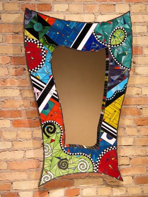 Espejo mosaico Mosaic Mirror Frame, Mosaic Frame, Mosaic Madness, Mosaic Stained, Deco Originale, Mosaic Mirror, Mosaic Artwork, Mirror Mosaic, Mosaic Decor