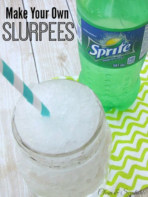 These DIY Slurpees are so fun! Great science experiment to do with the kids! How To Make Slushies At Home, Diy Slurpee, How To Make A Slushy At Home, Homemade Slurpee, Soda Slushies, Slurpee Recipe, Diy Slushies, Kids Drinks, Frozen Drink Recipes