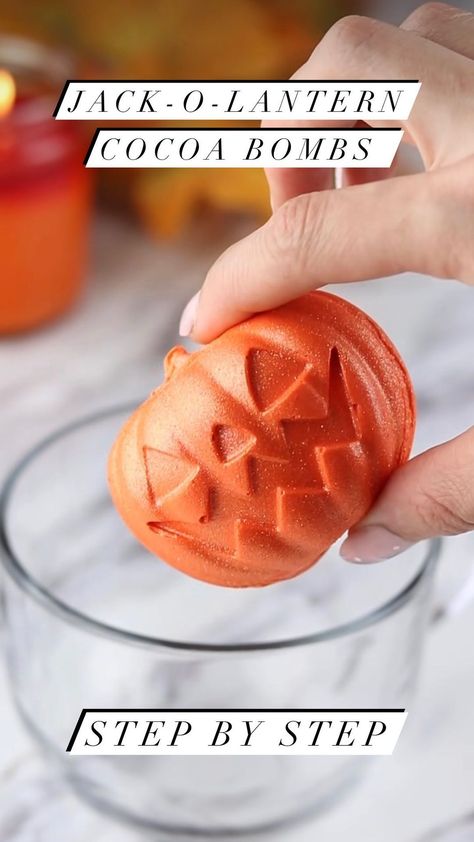 How to Make How Cocoa Bombs- Halloween edition 🎃☕️ You’ll need- -white chocolate melting wafers ( @ghirardelli ) -oil based orange food… | Instagram Halloween Hot Chocolate Balls, Pumpkin Mold Ideas, Halloween Hot Cocoa Balls, Halloween Hot Cocoa, Halloween Fundraiser, Halloween Hot Chocolate, Halloween Chocolate Molds, Sheri Wilson, Pumpkin Hot Chocolate