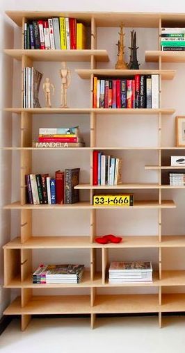 shelving to upstairs 'library' Plywood Bookcase, Minimalist Bookcase, Adjustable Bookshelf, Best Living Room Design, Bookcase Design, Furniture Bookshelves, Bookshelf Design, Wooden Bookcase, Bookshelves Diy