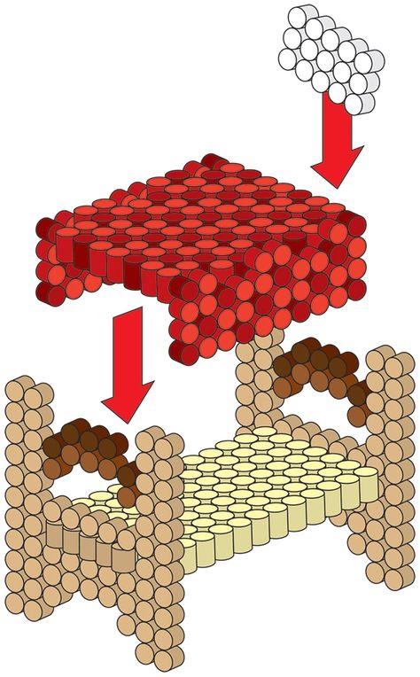 Quilt Simple, Cute Bed, Hama Beads 3d, Melt Beads Patterns, Melty Bead Patterns, Pearl Beads Pattern, Easy Perler Beads Ideas, 3d Perler Bead, Fuse Bead Patterns