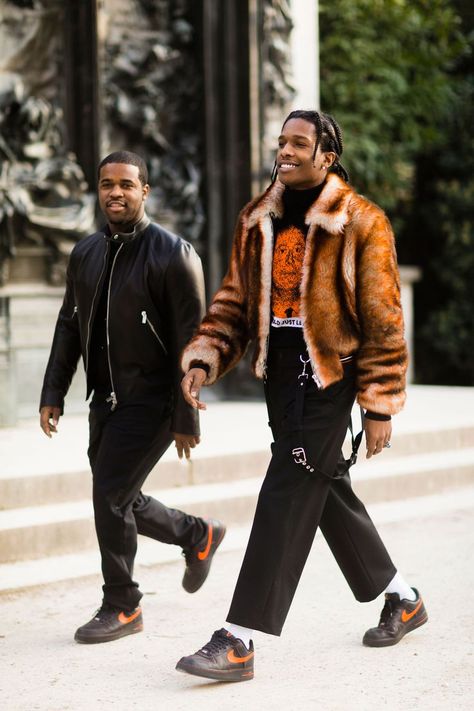 A$AP Rocky - The Cut Asap Rocky Outfits, Asap Rocky Fashion, Looks Hip Hop, Pretty Flacko, Men Street Fashion, Luxury Outerwear, Black Men Street Fashion, Asap Rocky, Looks Street Style