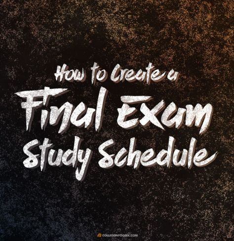 How to Create a Study Schedule for Your Final Exams Exam Study Schedule, Final Exam Schedule, Schedule College, Highschool Sophomore, Organization College, College Finals, Exam Schedule, College Organization, Study Schedule