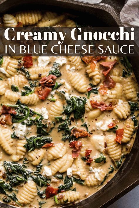 Best Sauce For Gnocchi, Cheese Gnocchi, Blue Cheese Pasta, Gnocchi Sauce, Prosciutto Recipe, Slow Cooker Bolognese Sauce, Best Sauces, Gnocchi Recipes Homemade, Gnocchi Dishes