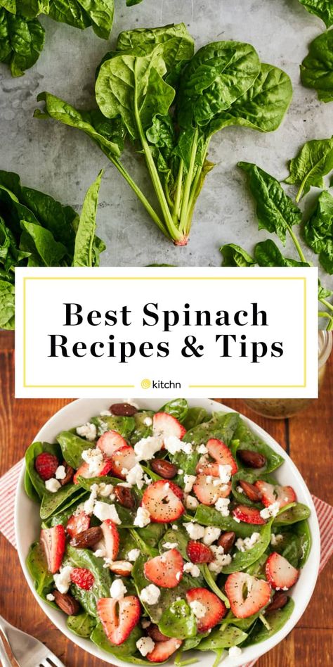 Our Best Spinach Recipes, Ideas, and Tips | Kitchn Best Spinach Recipes, Cook Spinach, Cooking Pumpkin Seeds, Spinach Lasagna Rolls, How To Cook Barley, Radish Greens, Spinach And Artichoke Dip, Raw Spinach, Turnip Greens