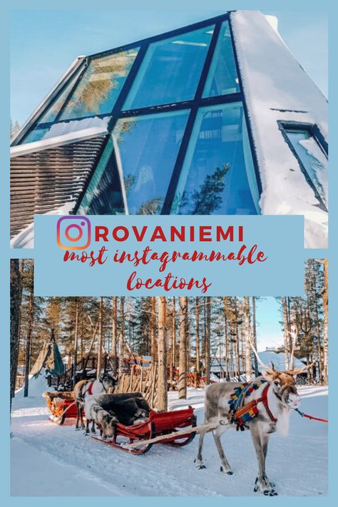 See the most pictoresque and instagrammable locations and activities in Rovaniemi, Finland. Located at the arctic Circle, Rovaniemi is an ideal travel location all year round. Get some photo ideas and see where you can find the most unique photo spots. #instagrammable #photography #travel #Rovaniemi #finland Finland Winter Travel, Lapland Photo Ideas, Finland Roadtrip, Finland Facts, Finland Christmas, Packed Suitcase, Scandinavia Trip, Finland Trip, Travel Finland