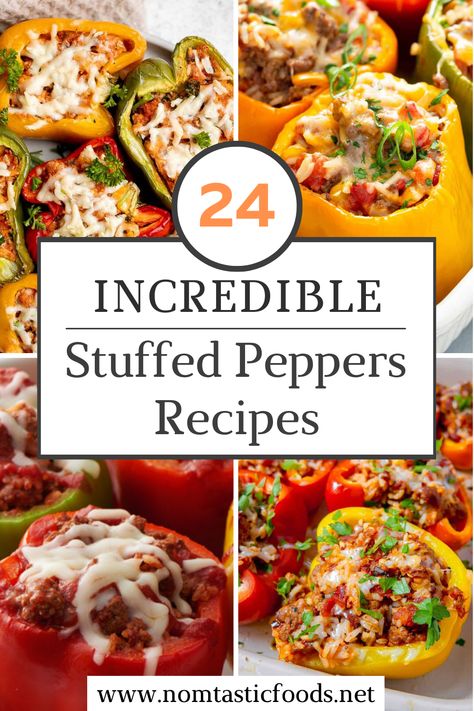 Red Pepper Recipes Stuffed, Stuffed Peppers Ideas, Different Stuffed Peppers, Different Kinds Of Stuffed Peppers, Peruvian Stuffed Peppers, Stuffed Pepper Variations, Summer Stuffed Peppers, Thai Stuffed Peppers, Unique Stuffed Peppers