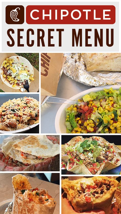 These all look so good! Chipotle Hacks, Dragon Sauce, Restaurant Hacks, Chipotle Menu, Healthy Homemade Ice Cream, Restaurant Copycat, Copy Cats, Secret Menu Items, Top Secret Recipes