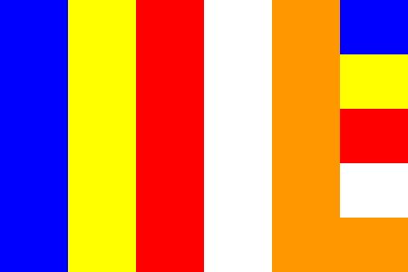 Buddhist flag Buddha Flag, Buddhist Flag, Buddhism Symbols, Flags With Names, Buddhist Symbols, Bodhi Tree, Gautama Buddha, Japanese School, Color Psychology