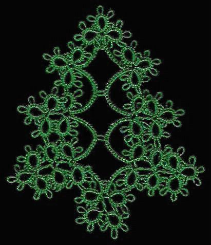 tattedchristmastree Tatting Patterns Free, Needle Tatting Patterns, Shuttle Tatting Patterns, Tatting Tutorial, Needle Tatting, Crochet Bookmarks, Tatting Patterns, Tatting Lace, Tree Patterns