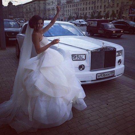 ; Rolls Royce Wedding, Fantasy Wedding, A Wedding Dress, Wedding Goals, Yes To The Dress, Wedding Wishes, Fairytale Wedding, Girls Dream, Here Comes The Bride