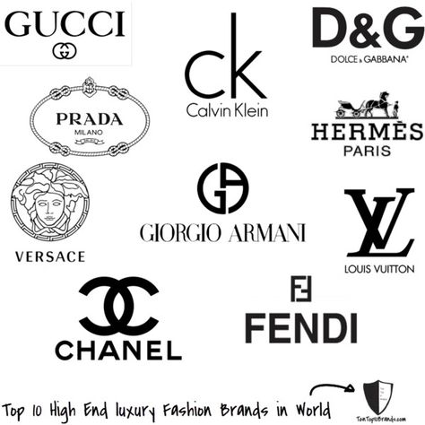 Famous Brand Logo, High End Clothing Brands, Mode Logos, Logo Luxe, High End Clothing, American Clothing Brands, Logo Board, French Clothing Brands, Luxury Brand Logo