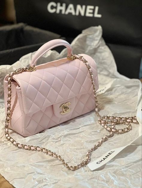 Pink Chanel Bag, Tas Chanel, Classy Purses, My Style Bags, Luxury Bags Collection, Girly Bags, Chanel Purse, Pink Chanel, Fancy Bags