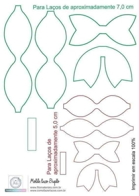 Bow Cutout Template, Paper Bow Template, Diy Leather Bows, Felt Doll Patterns, Bow Template, Hair Clips Diy, Paper Bow, Bows Diy Ribbon, Felt Bows