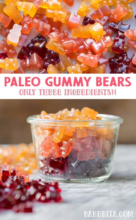 Aip Gummies, Paleo Gummies, Gummy Bear Recipe, Ivf Diet, Aip Snacks, Paleo Fruit, Homemade Gummies, Paleo Ideas, 30 Diet