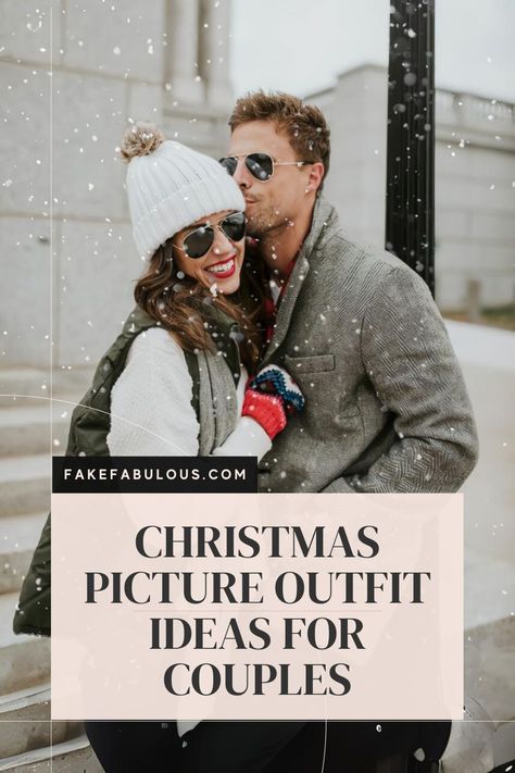 Taking a photoshoot will be great, because it can help you to cherish all the memories with your loving partner.  #CoupleGoalsChristmas #MerryMatchyMatchy #HolidayLoveLooks #FestiveCouplesFashion #XmasCoupleOutfits #TwiningInTinsel #MistletoeReady #HolidayDuoDressUp #ChristmasCouplesCoord #FestiveFashionPairs Matching Holiday Outfits For Couples, Couple Christmas Photo Outfits, Couples Holiday Photoshoot Outfits, Christmas Couple Pictures Outfits, Diy Couple Christmas Pictures, Couples Holiday Outfits, Christmas Pictures Couples Outfits, Christmas Picture Outfit Ideas, Winter Couple Photoshoot Outfits