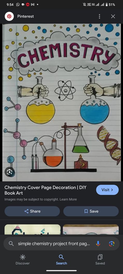 Chemistry Project Cover Page, First Page Of Project, Acids Bases And Salts, Chemistry Project, Book Cover Page Design, Science Doodles, Chemistry Projects, Project Cover Page, Book Cover Page