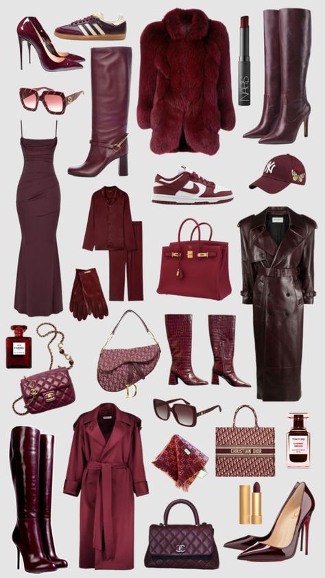 #burgundy #maroon #darkcherry #trend #fashion Classic Capsule Wardrobe, Burgundy Outfit, Lookbook Inspiration, Winter Lookbook, Cozy Outfit, Trend Fashion, Fall Fashion Outfits, Fall Winter Outfits, European Fashion