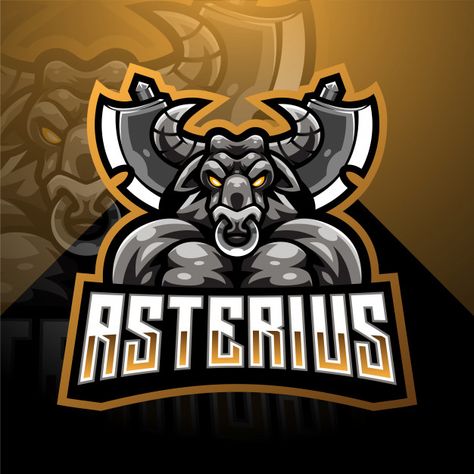 Asterius esport mascot logo design Premi... | Premium Vector #Freepik #vector #character Cricket Team Names Ideas, Cricket Team Names, Gaming Logo Without Text, Team Names Ideas, Monkey Logo Design, Spartan Logo, Monkey Logo, Bus Art, Mascot Logo Design