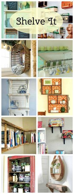 Cozy Little House: Unusual DIY Shelves Unusual Shelving Ideas, Organize House, Little Shelves, Creative Apartment, Unique Shelving, Diy Shelf Brackets, Frugal Decor, Cozy Little House, Diy Hanging Shelves