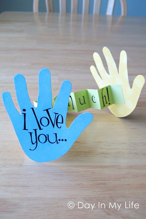 The Best Father's Day Handprint Crafts for Kids to Make - Mother's Day Projects, Handprint Gifts, Homemade Fathers Day Gifts, February Crafts, Valentine's Day Crafts For Kids, Valentine Crafts For Kids, Kids Canvas, Handprint Crafts, Celebrate Mom