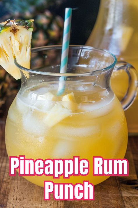 Refresh your gathering with Pineapple Rum Punch, a tropical and fruity delight. Click to find out how to make this crowd-pleasing punch! Rum Cocktails Fall, Dark Rum Cocktail Recipes, Fall Rum Cocktails, Pineapple Rum Punch, Cocktail Recipes Rum, Summer Rum Cocktails, Dark Rum Cocktails, Rum Cocktails Easy, Cocktails To Make At Home