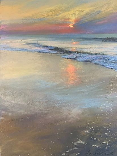 Shore Bird Art, Classic Still Life, Liquid Sky, Soft Pastels Drawing, Ocean Waves Painting, Soft Pastel Art, Pastel Beach, Still Life Paintings, Pastel Sec