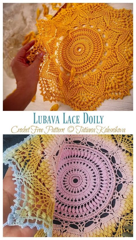 Lubava Lace Doily Crochet Free Pattern Crochet Lace Mandala Pattern, Crochet Lace Table Runner Pattern, Free Crochet Doily Patterns Table Runners, Crochet Doilies Free Pattern Vintage, Thread Crochet Patterns Free, Doillies Crochet, Vintage Crochet Doily Pattern, Mandala Motifs, Free Doily Patterns