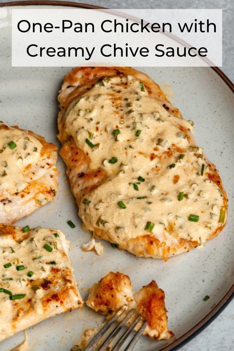 Chive Sauce, Pan Chicken, Supper Recipes, Dinner Healthy, Dandelion Recipes, Health Dinner Recipes, Chicken Dishes Recipes, Healthy Chicken Recipes, Chicken Dinner Recipes