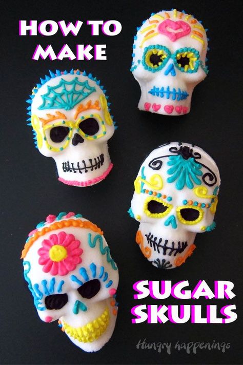 Sugar Skull Diy, Den Mrtvých, Spanish Classroom Decor, Dia De Los Muertos Decorations Ideas, Day Of The Dead Party, Skull Mold, Best Party Food, The Day Of The Dead, Halloween Desserts