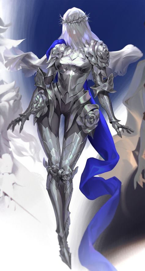 ArtStation - Rose Persona Anime, Female Armor, 2d Game Art, Knight Armor, Artist Illustration, Painting Artist, Fantasy Armor, Soul Art, Fantasy Art Landscapes