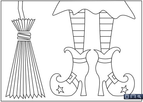 Free witch shoes and broom Halloween coloring page | Holiday Crafts and Creations Halloween Bricolage, Moldes Halloween, Free Halloween Coloring Pages, Halloween Coloring Sheets, Diy Halloween Decor, Adornos Halloween, Manualidades Halloween, Halloween Coloring Pages, Theme Halloween