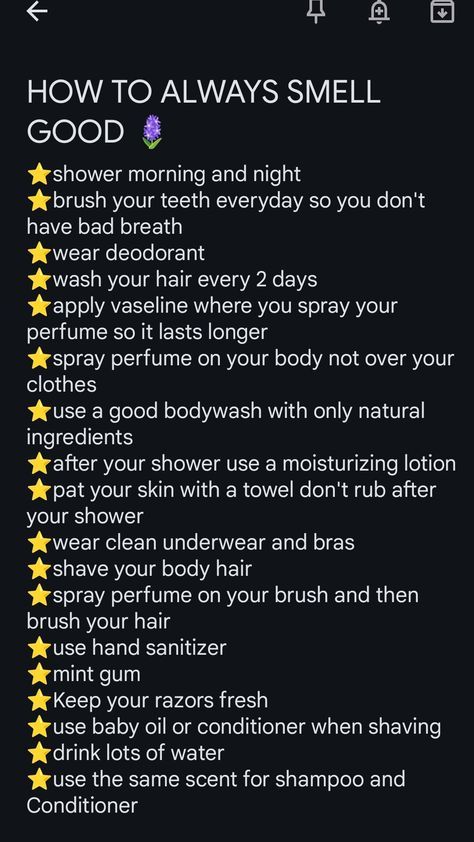 Nice Smells List, How To Make Your Breath Smell Better, How To Make Your 🐱 Smell Better, How To Smell Good At School, How To Make Yourself Smell Good All Day, Tips To Smell Good Down There, Girl Hygiene Tips Down There, Morning Hygiene Routine, Amazon Hygiene Products