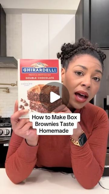 Easy Sheet Pan Brownies, Brownies Recipe Videos, Brownies Boxed Hacks, Box Brownie Hacks, Better Boxed Brownies, Brownie Recipes Boxed Ideas, Make Box Brownies Better, Better Brownies From A Box Recipe, Ghirardelli Brownie Mix Recipes