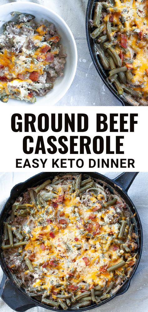 Ground Beef And Green Beans, Ground Beef Green Beans, Beef And Green Beans, Beef Green Beans, Recipe With Ground Beef, 2025 Goals, Keto Board, Keto Ground Beef, Keto Casseroles