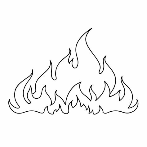 Continuous line drawing fire vector illustration 6 | Premium AI-generated vector Fire Line Drawing, Drawing Fire, Fire Vector, Continuous Line Drawing, Continuous Line, Line Drawing, Graphic Resources, Vector Illustration