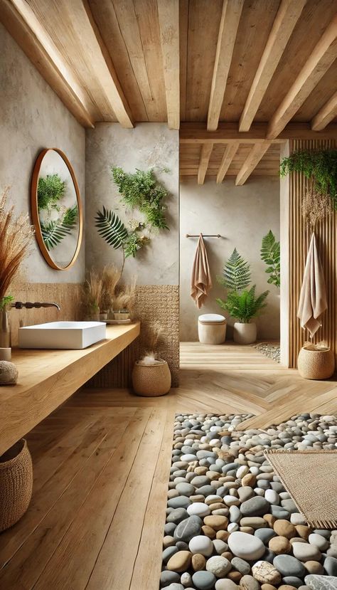 15+ Stunning Beige Bathroom Ideas That Will Wow Your Guests 28 Bathroom Floor Design Ideas, Khaki Bathroom Ideas, Grey And Beige Bathroom, Boho Bad, Japanese Bathroom Design, Bathroom Beige, Japandi Bathroom, Beige Bathroom Ideas, Cozy Bathroom