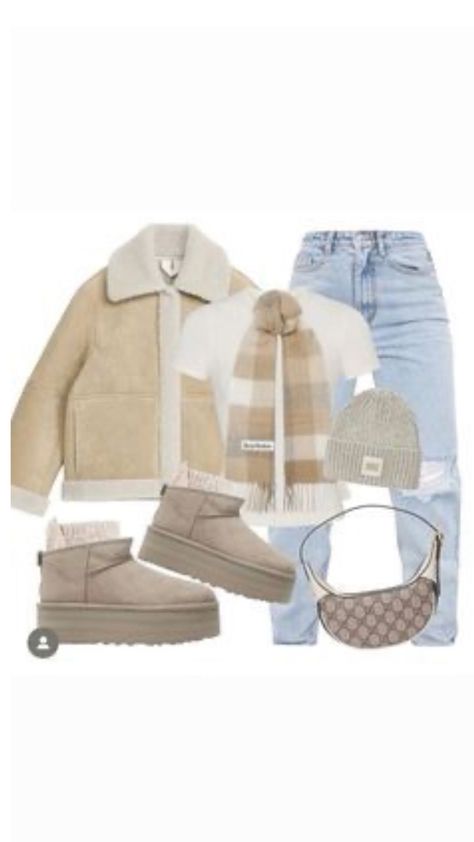 Beige Uggs Outfit, Beige Uggs, Look Legging, Best Winter Outfits, Ugg Mini, Winter Fashion Outfits Casual, Beige Outfit, Cold Outfits, Casual Preppy Outfits