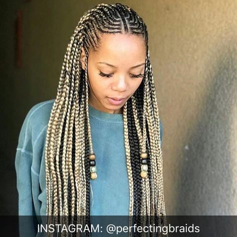 ✨💖Pinterest:Tyyiaaa💖✨ Fulani Braids Blonde, Blonde Fulani Braids, Summer Cornrows, Simple Fulani Braids, Fulani Braid, Pixie Braids, Corn Row, Braids Blonde, Scalp Braids