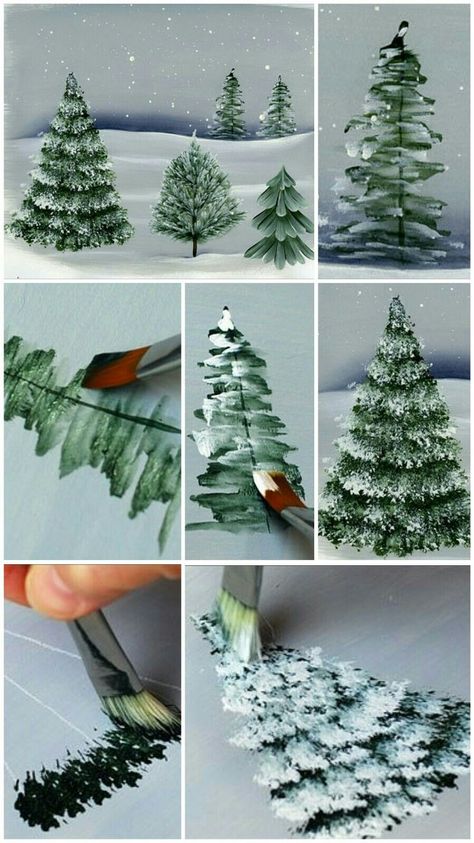 Boom Kunst, Illustration Kunst, Doors Ideas, Navidad Diy, Seni Cat Air, Christmas Canvas, Easter Tree, Tole Painting, Painting Lessons