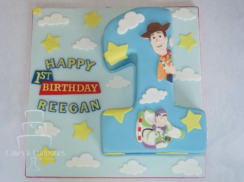 Toy Story woody and buzz number 1 first birthday cake Toy Story Number Cake, Toy Story Birthday Cake, Cupcake Template, Cake Number, First Birthday Cupcakes, Bluey Party, Toy Story Woody, Story Birthday, Woody And Buzz