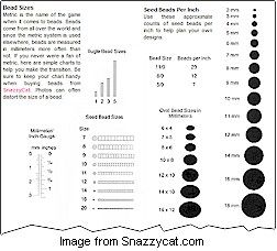 Seed Bead Size Chart | ... is sharing the link to a handy, free seed-bead size chart. She says Seed Bead Patterns Free, Bead Size Chart, Seed Beads Diy, Seed Bead Art, Seed Bead Bracelet Patterns, Seed Bead Crafts, Bead Tips, Bead Crochet Rope, Beading Tools