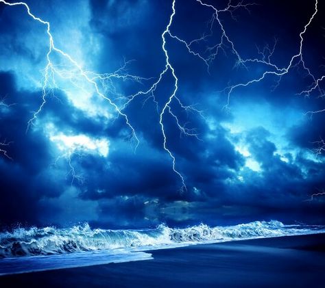 blue storms Frozen Backdrop, Lightning Flash, Blue Thunder, Candle Types, Blue Lightning, Ocean Air, Thunder And Lightning, Lightning Storm, Lightning Strikes