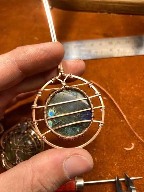 Heady Wire Wrap, Gothic Wire Wrapped Metal Jewelry, Heady Wire Wrap Pendants, Pentagram Wire Wrap, Wire Wrapped Eye Pendant, Masculine Wire Wrap Pendant, Wrapping Stones, Copper Wire Art, Wire Crochet Jewelry