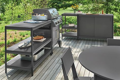 Granger Outdoor Kitchen Storage Cabinet - Modern Outdoor Furniture - Room & Board Modern Outdoor Dining Sets, Island Storage, Kitchen Island Storage, Modular Outdoor Kitchens, Patio Plans, Modern Outdoor Dining, Modern Adirondack, Modern Outdoor Kitchen, Outdoor Kitchen Island