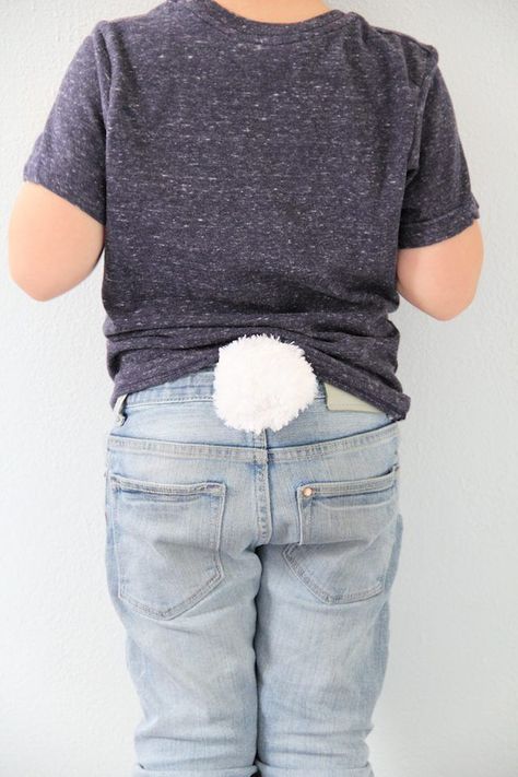 This little project is the perfect thing to turn your cute child into an adorable bunny. It takes minutes to make and your kids will love playing with them all year. It's a win, win!  Read more: http://www.ehow.com/how_5756858_make-bunny-ears-tails.html?utm_source=pinterest.com&utm_medium=referral&utm_content=inline&utm_campaign=fanpage Diy Bunny Tail, Bunny Diy Costume, Bunny Tail Costume, Make Bunny Ears, Diy Bunny Ears, Bunny Ears And Tail, Diy Bunny, Book Day Costumes, Rabbit Costume