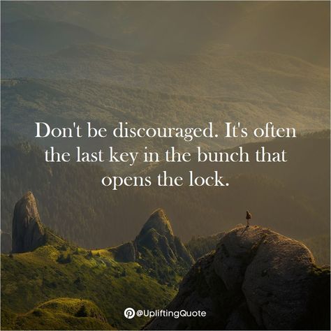 Don't be discouraged. It's often the last key in the bunch that opens the lock. Lock Quotes, Discouraged Quotes, Dont Be Discouraged, Herbal Magic, Quotes On Instagram, Uplifting Quotes, Christian Quotes, Gratitude, Me Quotes