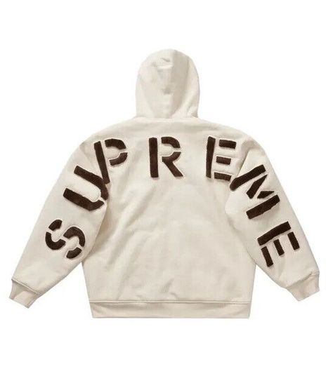 NEW Supreme Faux Fur Lined Zip Up Hoodie Sweatshirt Natural Size Medium Color Natural/Cream and Brown Ships New in original packaging Supreme Hoodie, Fasion Outfits, Swag Outfits For Girls, Shipping Services, Hoodie Outfit, Customs Clearance, Cute Everyday Outfits, Zip Up Hoodie, Swag Outfits